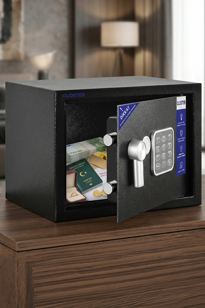 Closter CA-20 Ev Tipi Çelik Para Kasası 20 cm