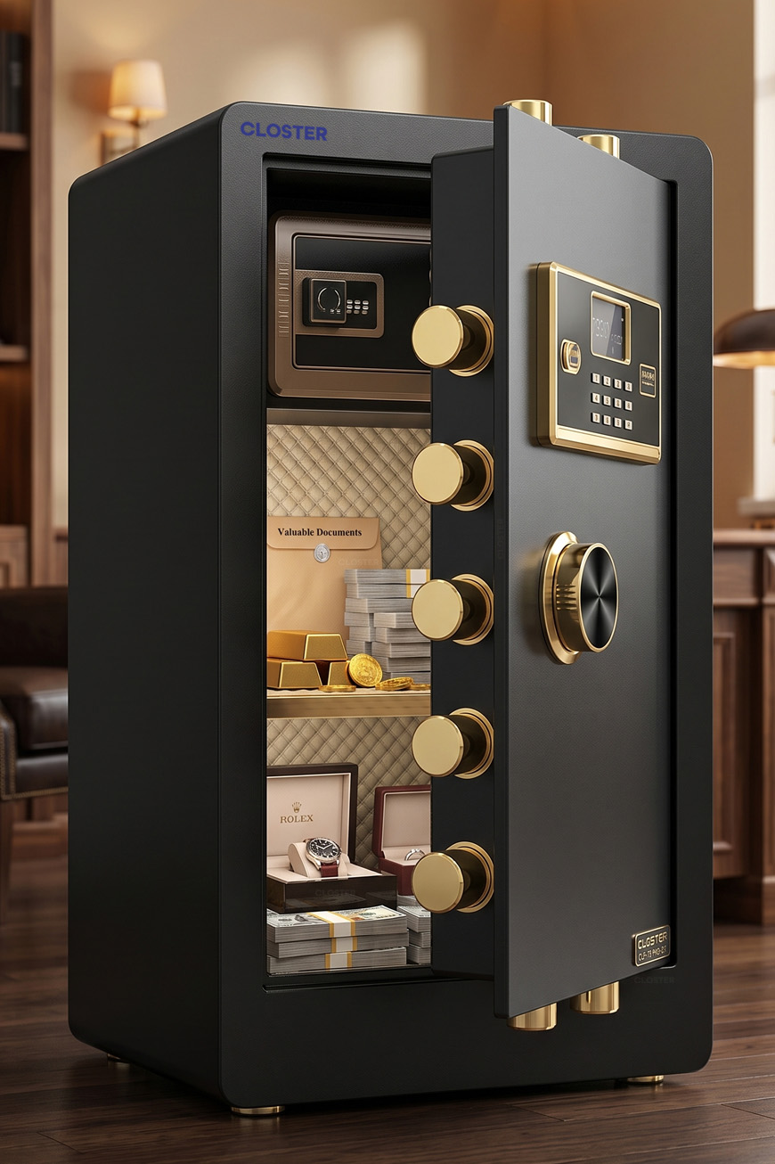 Closter CLP-70 PRO-BK Profesyonel Çelik Para Kasası 70 cm