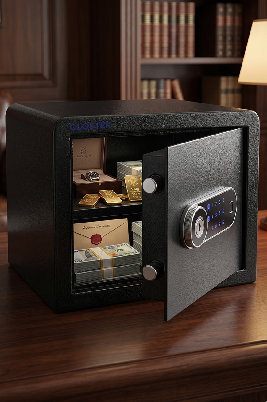 Closter CLS-25 PRO Üst Segment Çelik Para Kasası 25x35x25 cm